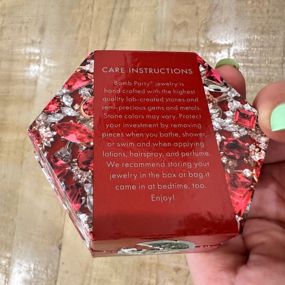 Bomb Party jewlery september Always Extra lab created ruby corundum earrings - Picture 8 of 11